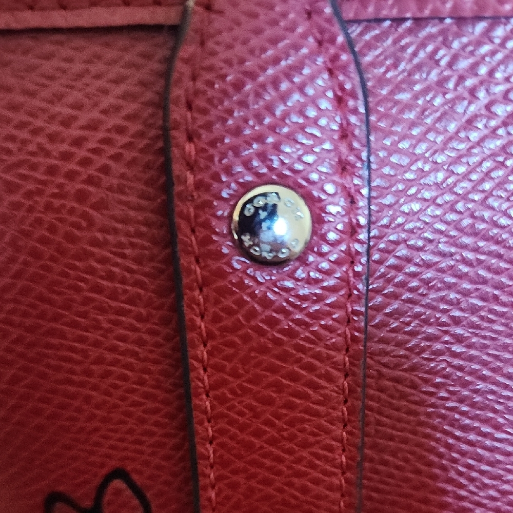 Coach Snoopy Peanuts Leather Tote Bag Red Limited Edition - Picture 13 of 16